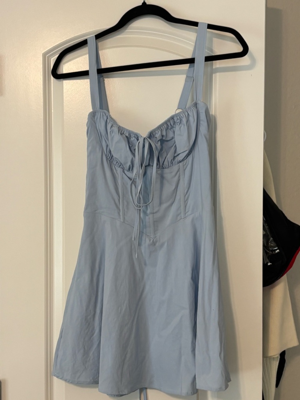 Light Blue Tie-Front Sundress